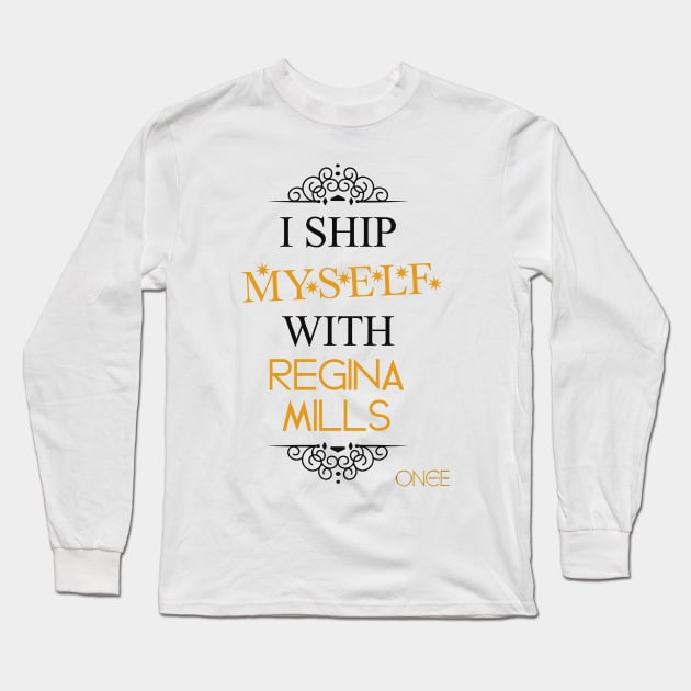 I ship myself with Regina Mills Long Sleeve T-Shirt by AllieConfyArt